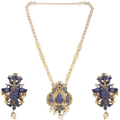 Angel In You Alloy Gold-plated Blue Jewellery Set(Pack of 1)