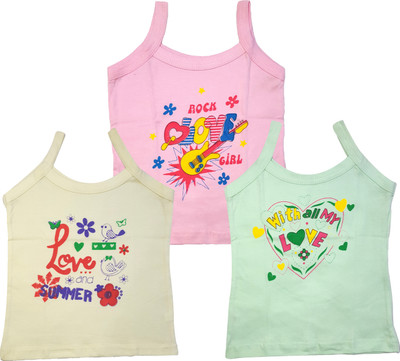 BODYSTYLE Camisole For Baby Girls(Multicolor, Pack of 3)