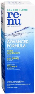 BAUSCH & LOMB ReNu Advanced Triple Disinfect Formula Multi-Purpose Eye Contact Lens Solution Multi Purpose Disinfectant Contact Lens Solution(118 ml)