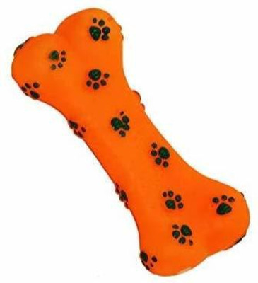 PSK PET MART Dog Squeaky Rubber Non Toxic Sound & Chew Bone Toy Rubber Bone, Squeaky Toy For Dog