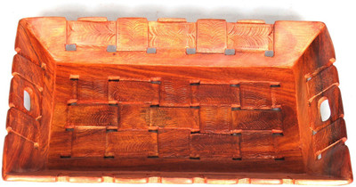 Hanwood Nivar Design Sheesham Handwork (Size- 13x9 inch) Tray(Tray)