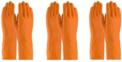 TOUCH SHOP Industrial Gloves Pair Of 3 Latex, Rubber Safety Gloves Rubber  Safety Gloves(Pack of 6)