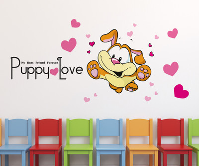 Littlebuds 155 cm Puppy Love Removable Sticker(Pack of 1)