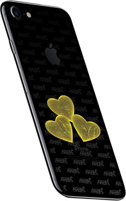 Super Ajanta 5 cm Three heart 4063 24k gold platting 3D mobile sticker (pack of 2) Self Adhesive Sticker(Pack of 2)