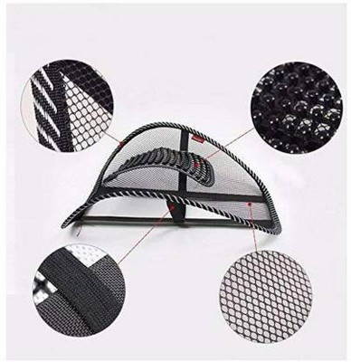 Krishna Enterprise Car Seat Chair Cushion Back / Lumbar Support(Silver)