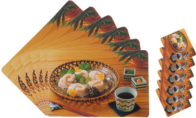 DPA Collection Rectangular Pack of 6 Table Placemat(Brown, PVC)