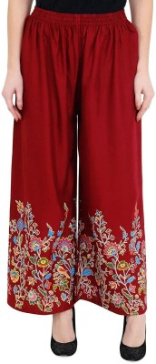 PINOVO Regular Fit, Relaxed Women Maroon Trousers