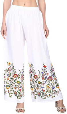 SriSaras Regular Fit Women White Trousers