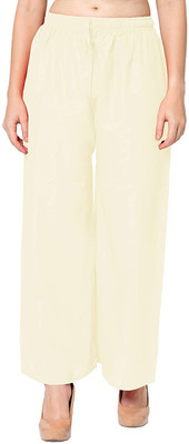 SriSaras Relaxed Women Cream Trousers