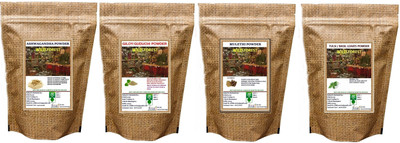 WILD FOREST ASHWAGANDHA | GILOY | MULETHI | TULSI POWDER -FOR STRONG IMMUNITY POWER(4 x 50 g)