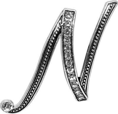 FURE N Initial Brooch(Silver)