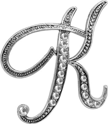FURE K Initial Brooch(Silver)