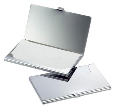 JKK 10 Card Holder(Set of 1, Silver)