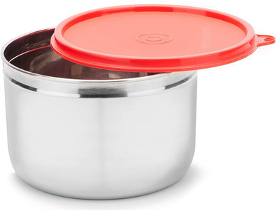 Signoraware Steel Utility Container  - 1100 ml(Pack of 2, Red, Silver)