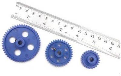 Bidas COMBO OF Blue Gear Plastic Wheel in For DC Motor DIY Model Toys Educational Electronic Hobby Kit