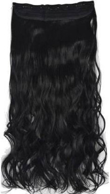 HEROSHIV INDIA Black Wavy Clip in  Extension Hair Extension