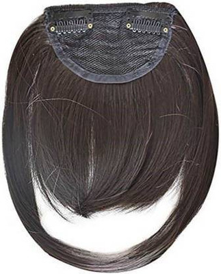 HEROSHIV INDIA Synthetic Front Extensions Clip for Women (Dark Brown)  Extension Hair Extension