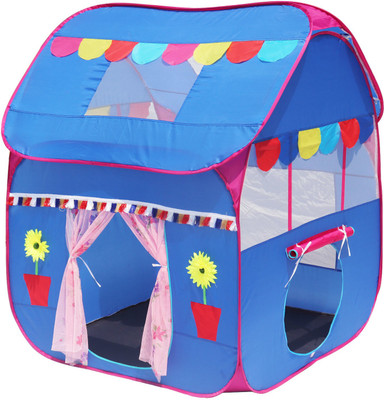 Homecute Foldable Pop Up Hut Type Kids Toy Play Tent House Blue(Blue)