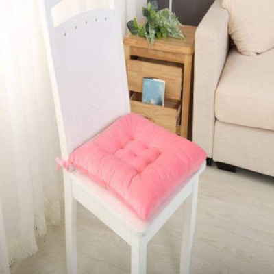 Relaxfeel Cotton Chair Pad Pack of 1 Solid(Tape Pink)