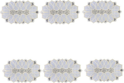 DELHI PVC CORP Oval Pack of 6 Table Placemat(White, PVC)