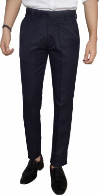 Kundan Slim Fit Men Dark Blue Trousers