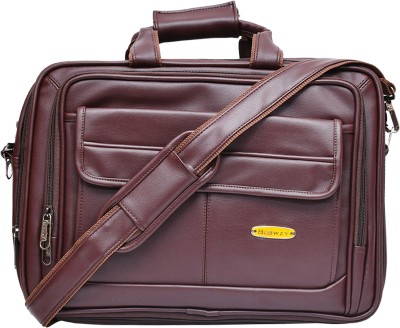 Blowzy Bags 15.6 inch Full Expandable laptop Messenger Bag(Brown, 16 inch)