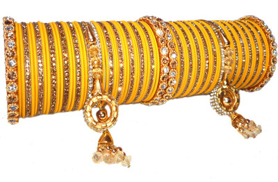 Royal Bangles Metal Zircon Bangle Set(Pack of 78)