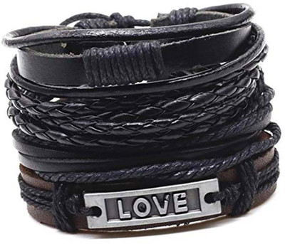Jewelgenics Leather Bracelet Set(Pack of 4)