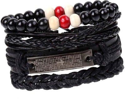 Jewelgenics Leather Bracelet Set(Pack of 4)