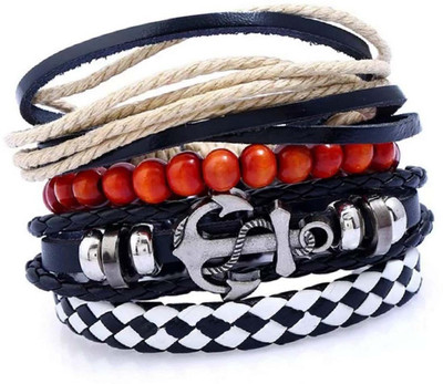 Jewelgenics Leather Bracelet Set(Pack of 4)