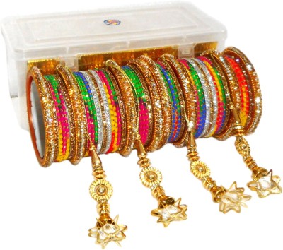 Royal Bangles Metal Zircon Bangle Set(Pack of 50)