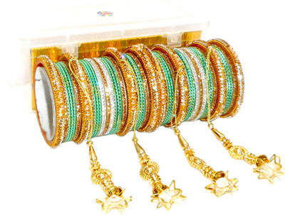PRETTY GEMS Metal Zircon Bangle Set(Pack of 50)