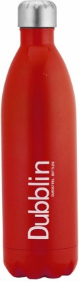 DUBBLIN Double Wall Vacuum Insulated Water Bottle, Keeps Hot 12 Hrs, Cold 24 Hrs 750 ml Bottle(Pack of 1, Red, Steel)