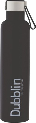 DUBBLIN Double Wall Vacuum Insulated Water Bottle, Keeps Hot 12 Hrs, Cold 24 Hrs 900 ml Bottle(Pack of 1, Black, Steel)