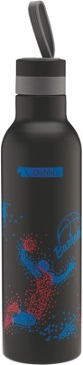 DUBBLIN Double Wall Vacuum Insulated Water Bottle, Keeps Hot 12 Hrs, Cold 24 Hrs 750 ml Bottle(Pack of 1, Black, Steel)