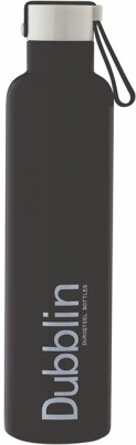 DUBBLIN Boom Double Wall Vacuum Insulated Water Bottle, Keeps Hot 12 Hrs, Cold 24 Hrs 750 ml Bottle(Pack of 1, Black, Steel)