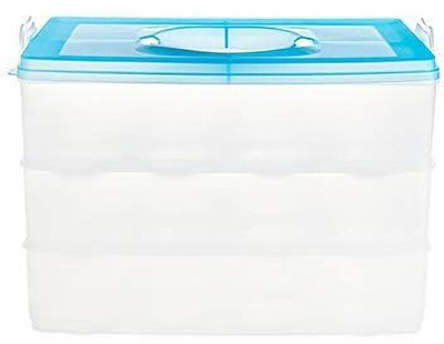 FosCadit Plastic Egg Container  - 0 ml(Clear, Blue)
