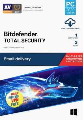 bitdefender 1 PC PC 3 Years Total Security (Email Delivery - No CD)(Home Edition)