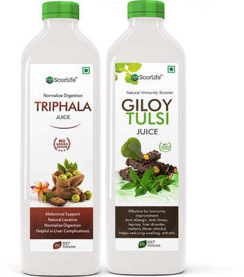 Scorlife Triphala Juice 1 Ltr. & Giloy Tulsi Juice 1 Ltr(2 x 1000 ml)