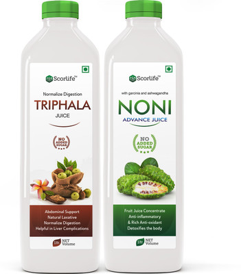 Scorlife Triphala Juice 1 Ltr. & Noni Juice 1 Ltr.(2 x 1000 ml)