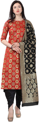 FABMORA Brocade Self Design Salwar Suit Material