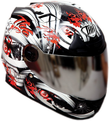 THH HELMETS TS-43 Mummy Full Face Double Shield Helmet (Black/Red,...