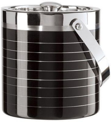 Joy2u 1.75 L Steel 1750/580 Ice Bucket(Black, Silver)