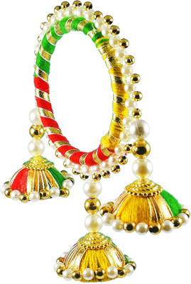 PANKSHRI ENTERPRISE Lumba Multi Bangle Lumba Rakhi for Bhabhi,Bracelet Rakhi Pearl Lumba  Set(1 Lumba)