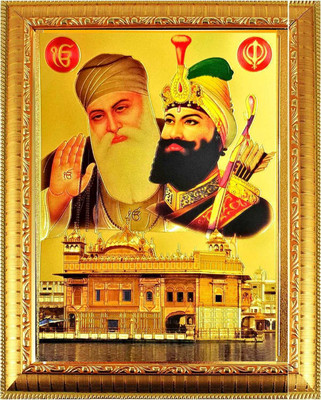 SUNINOW Guru Gobind Singh, Guru Nanak | GOD PHOTO FRAMES | Hindu god photo | bhagwan photo Religious Frame