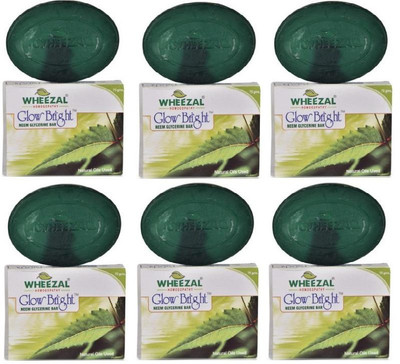 WHEEZAL GLOW BRIGHT NEEM GLYCERINE BAR(PACK OF 6)(6 x 75 g)