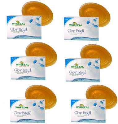 WHEEZAL Glow Bright Calendula with Berberies Glycerine Bar 75 g each [ Pack of 6](6 x 75 g)