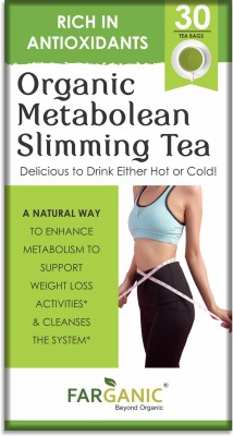 FARGANIC Pack of 4 Organic Metabolean Slimming Tea for Weight Loss Fast. Rich in Antioxidants, Improves Metabolism, Boost immunity and Detox Body Green Tea Bags Box(4 x 30 Bags)