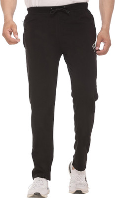 FIRSTCLICK Solid Men Black Track Pants