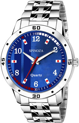 SPINOZA blue new design dial with steel designer strap attractive Analog Watch  - For Men